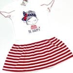 Vestido "Be Happy" Rayas Rojas
