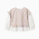 Blusa niña flores con volantes y mangas Ref. ZKGAP0302_25057