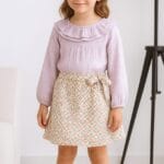 Conjunto infantil falda y blusa lila BabyFer