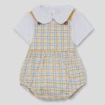 Ranita + camiseta bebé cuadro amarillo 262052