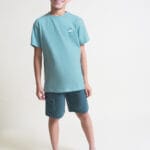 Conjunto infantil turquesa y bermuda cargo Street Monkey 265002