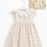 Vestido estampado floral amarillo niña verano Baby-Ferr 2656
