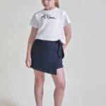 Conjunto niña camiseta Paris y falda pantalón 266027
