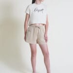 Conjunto niña Desert beige camiseta y short 266038