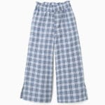 Pantalón niña cuadros azul estilo amplio ZKAGAP0401_26013