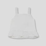 Top blanco de niña con fruncido Street Monkey 96022B