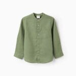 Camisa Lino cuello mao verde Zippy ZKBAP0302_26008