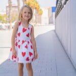 Vestido niña corazones rojo y blanco Miranda Ref 624/V