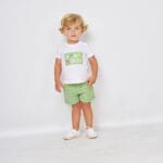 Conjunto bebé niño Spagnolo camiseta y short verde Ref 640S