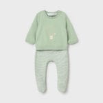 Conjunto bebé Mayoral verde algodón suave unisex ref. 1599