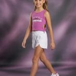 Conjunto niña rosa Baby Girls con short blanco
