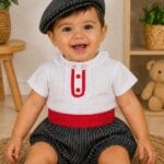 Conjunto flamenco bebé campero con boina