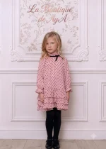 Vestido Niña Miranda Rosa Lunares 8 a 16 años – 0232