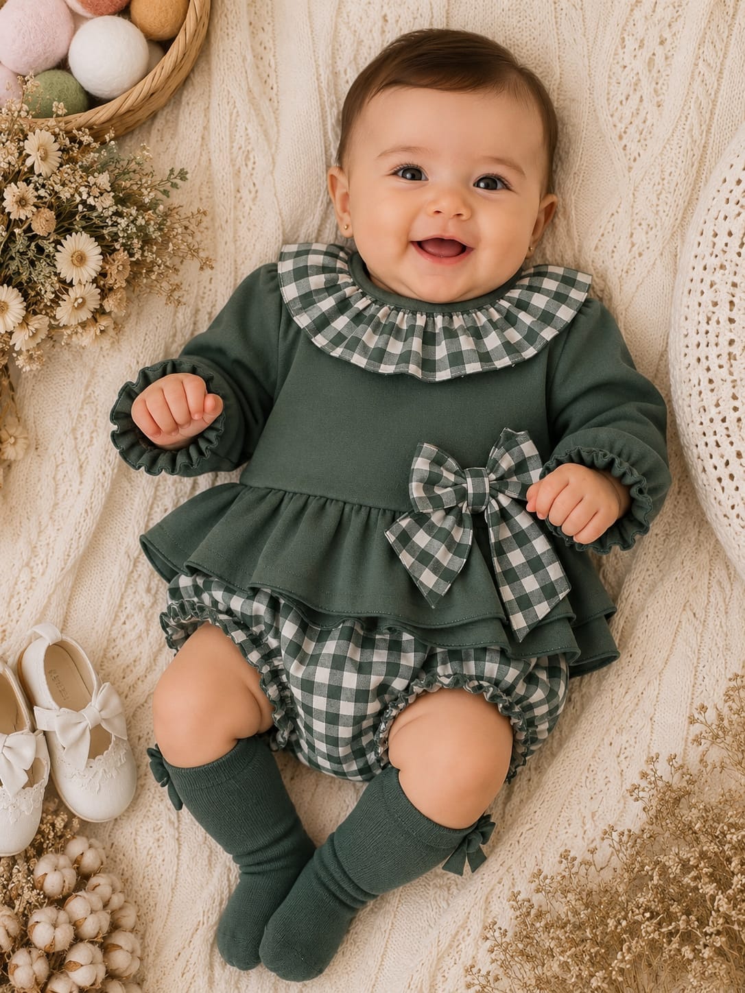 WhatsApp Image 2026-08-14 at 22.43.56(2) Jesusito Baby-Ferr Verde Vichy 3 a 36 meses – 26413 - Imagen 1