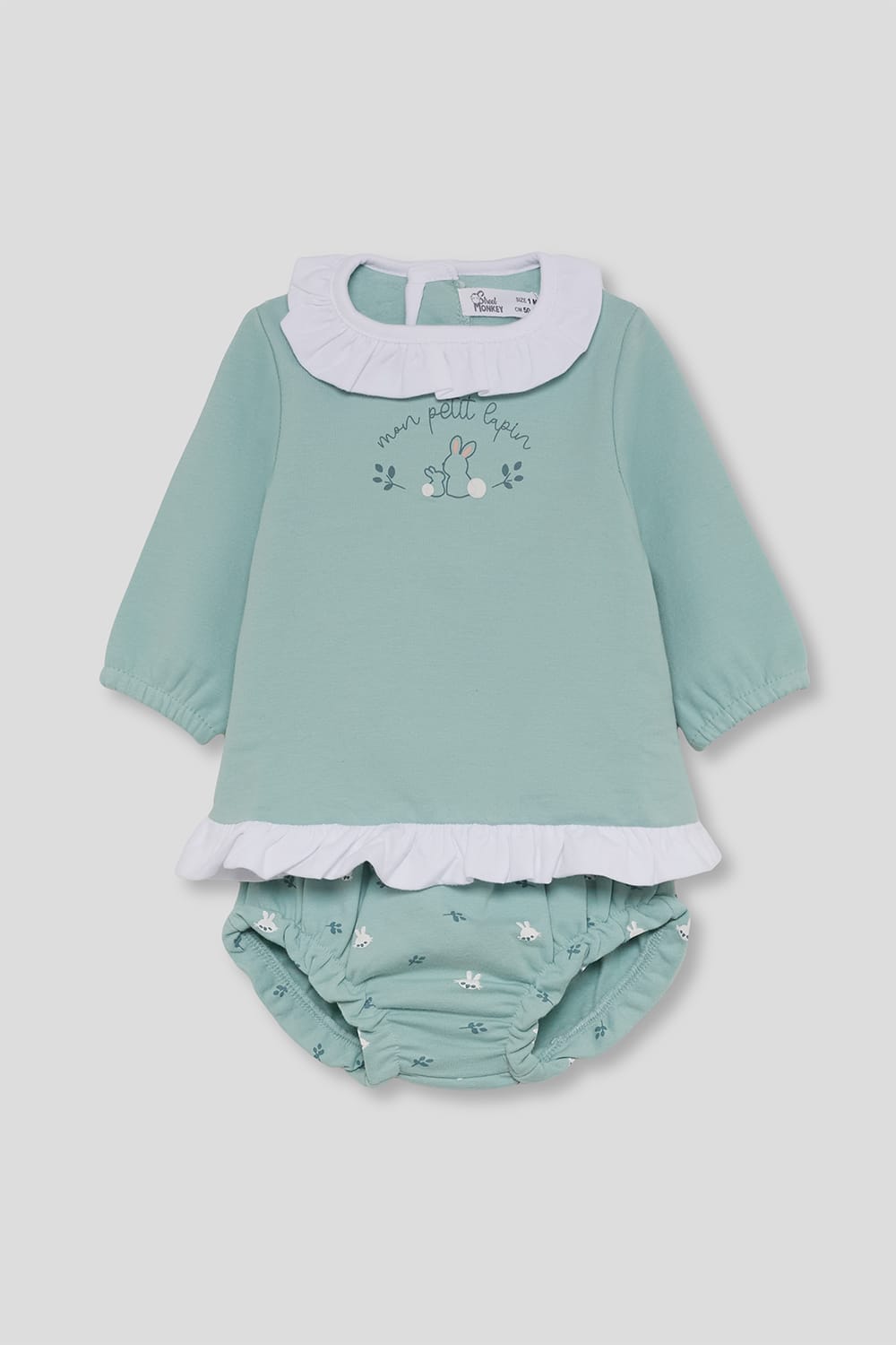 361013_1 Conjunto bebé Street Monkey verde 1-24m Ref. 361013 - Imagen 1