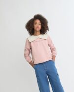 Sudadera niña rosa con maxi lazo 4-16 años Ref. 366050