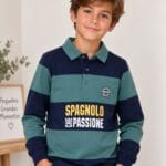 Polo Spagnolo verde y marino 2 a 18 años Ref. 5446P36