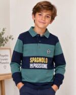 Polo Spagnolo verde y marino 2 a 18 años Ref. 5446P36
