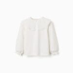 Camiseta Zippy cruda con cuello bordado Ref. 0303_26077