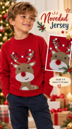 Jersey Navidad niño Zippy rojo con reno – Ref. 0202_26085