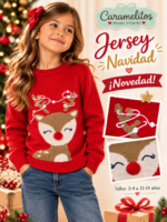 Jersey Navidad niña Zippy rojo con reno – Ref. 0202_26065 - Imagen 2