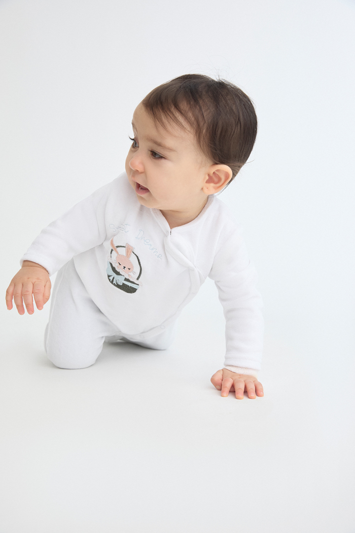 154750-product-large Pijama bebé blanco con conejito Street Monkey – Ref. 361019 - Imagen 1