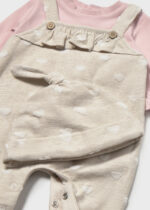 Pelele bebé niña Mayoral con gorro rosa y beige Ref. 2651 - Imagen 4