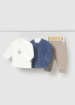 Conjunto Mayoral Newborn 3 piezas azul y beige – Ref. 2661 - Imagen 2