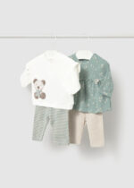 Pack 2 conjuntos bebé niña Mayoral osito y flores – Ref. 2758 - Imagen 3