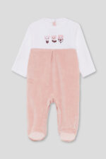 Pijama pelele Street Monkey rosa de terciopelo – Ref. 361038 - Imagen 4