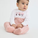 Pijama pelele Street Monkey rosa de terciopelo – Ref. 361038