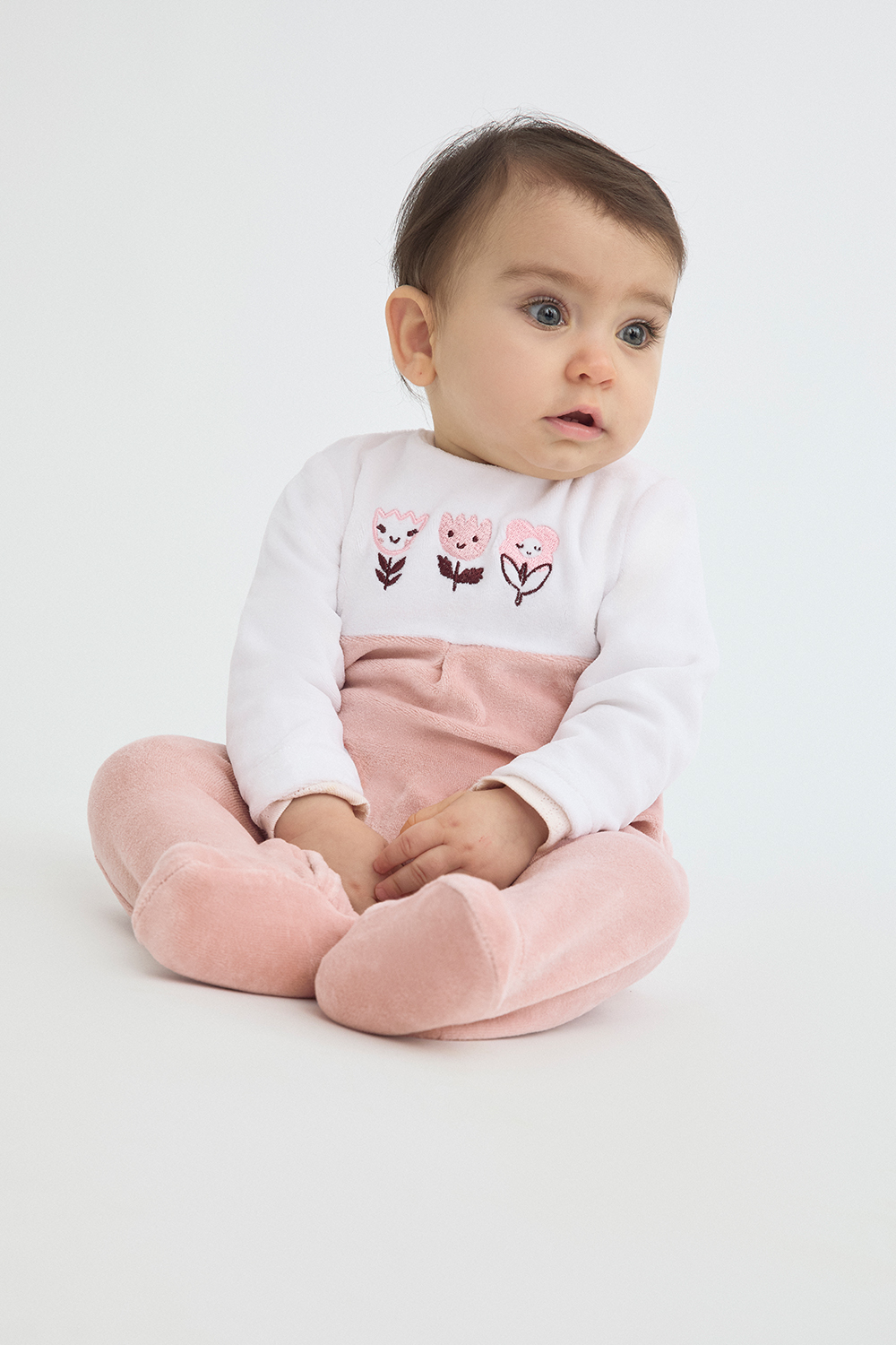 361038_4 Pijama pelele Street Monkey rosa de terciopelo – Ref. 361038 - Imagen 1