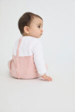 Pijama pelele Street Monkey rosa de terciopelo – Ref. 361038 - Imagen 2
