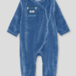 Pijama pelele street Monkey azul terciopelo – Ref. 362008