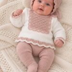 Conjunto de punto Visi bebé niña con capota Ref. 29902