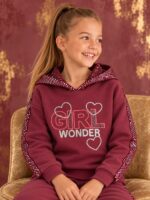 Chándal niña Patitaa burdeos con capucha Girl Wonder - Imagen 2