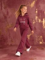 Chándal niña Patitaa burdeos con capucha Girl Wonder - Imagen 3