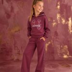 Chándal niña Patitaa burdeos con capucha Girl Wonder