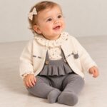 Conjunto Mayoral 3 piezas gris con volantes – Ref. 2516