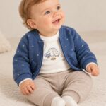 Conjunto Mayoral Newborn 3 piezas azul y beige – Ref. 2661