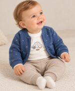Conjunto Mayoral Newborn 3 piezas azul y beige – Ref. 2661