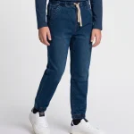 Pantalón vaquero jogger niño Spagnolo azul con cintura elástica